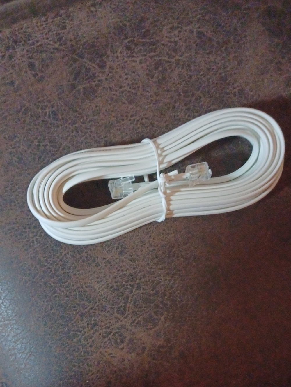 $4 Add-on New White Long Telephone Line Cord with RJ11 Connectors